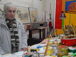 Foto Maurizio Vitiello - Angri (SA), Gianni Rossi nello studio.