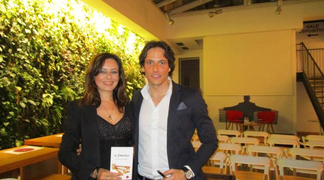 Deborah Bettega e Marco D'Ambrosio alla prima presentazione libro a Roma.