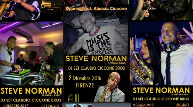 Steve Norman (Spandau Ballet) & Dj Claudio Ciccone Bros. opening act Alessia Ciccone