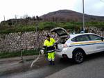 Sant'Agnello protezione civile sparge il sale contro neve e ghiaccio sulle strade