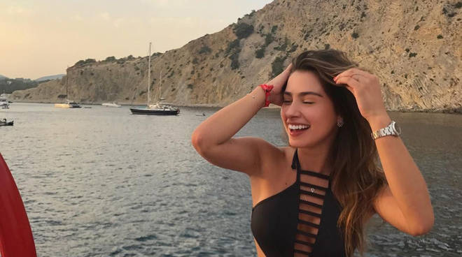 La modella Gabriella Lenzi a Positano