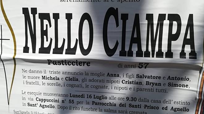 nello ciampa sant'agnello lutto