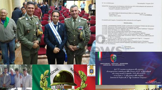 Associazione Nazionale Carabinieri Sezione Comune di Roccadaspide (SA) - inaugurazione e intitolazione 21 settembre 2018 - Non. Cav. Attilio De Lisa