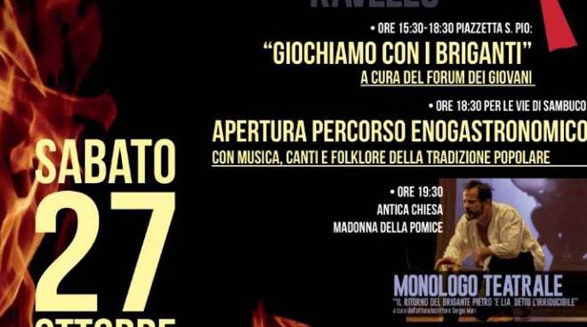 Ravello: 27 ottobre Terza Edizione "Muntagne, Brigant e Tammorre"