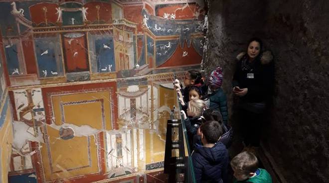 Positano visita alla Villa Romana della primaria del Porzio