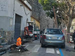 Positano traffico via Pasitea lavori