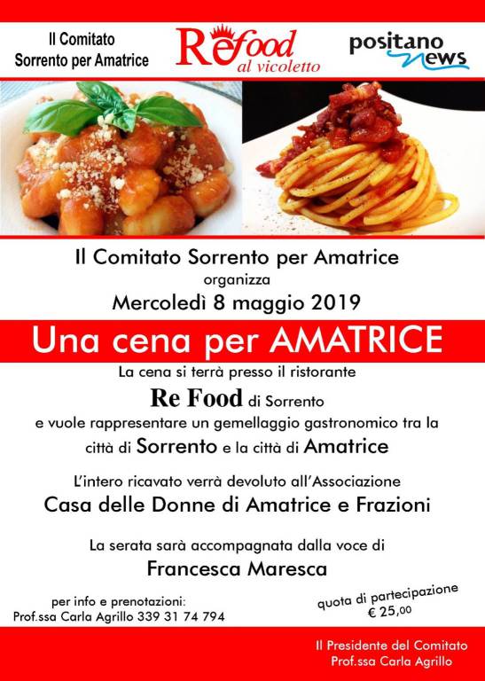 evento sorrento amatrice re food positanonews 