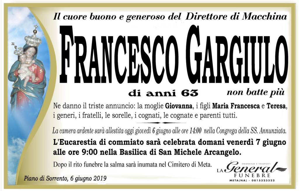 Manifesto Francesco Gargiulo