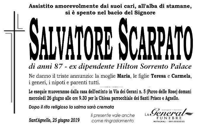 Sant'Agnello: ci ha lasciati Salvatore Scarpato