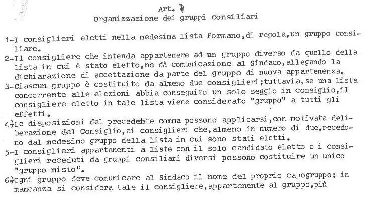 regolamento funzionamento consiglio comunale: