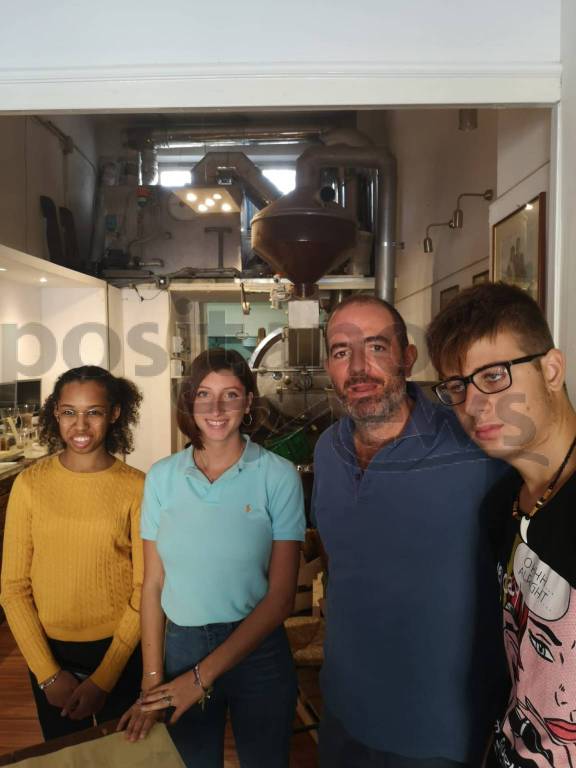 Alternanza Liceo Marone di Positanonews in visita al Caffè Maresca a Piano di Sorrento