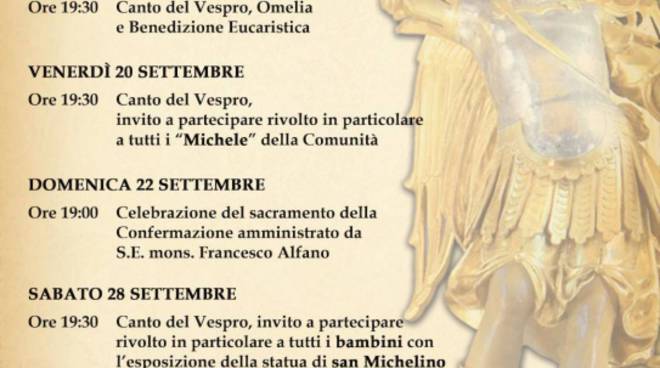 Programma San Michele Arcangelo