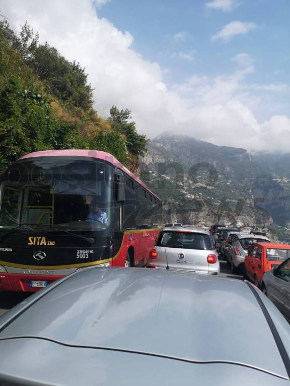 Traffico Positano - Tordigliano: anche i lavori dell'ANAS