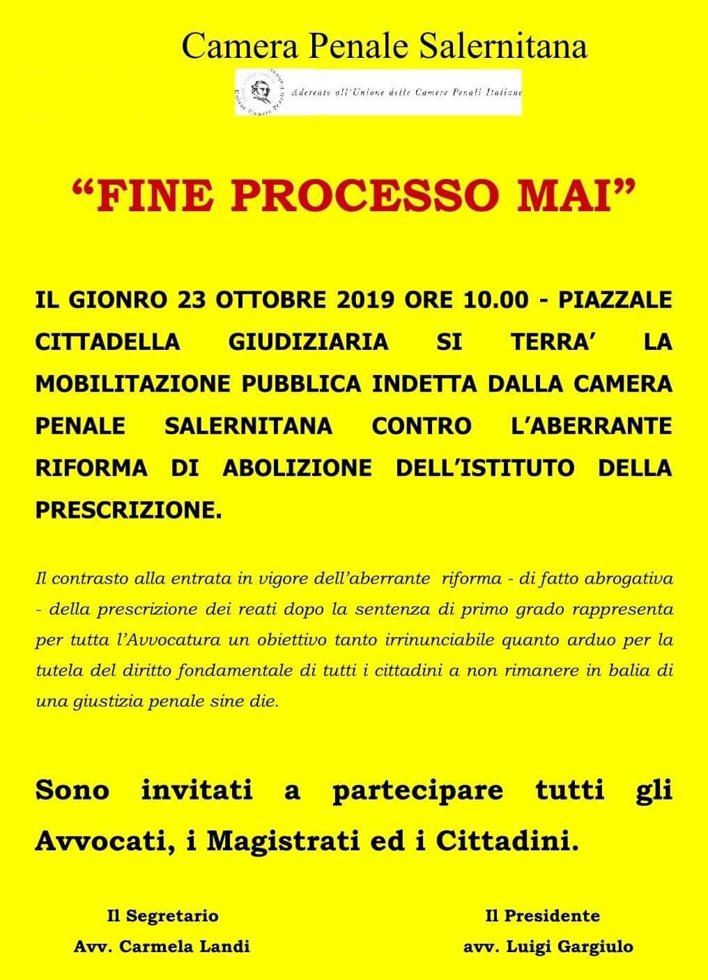 protesta prescrizioni