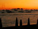 Tramonto rosso fuoco a Positano