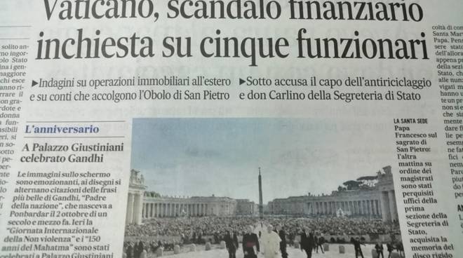 Vaticano scandalo finanziario 