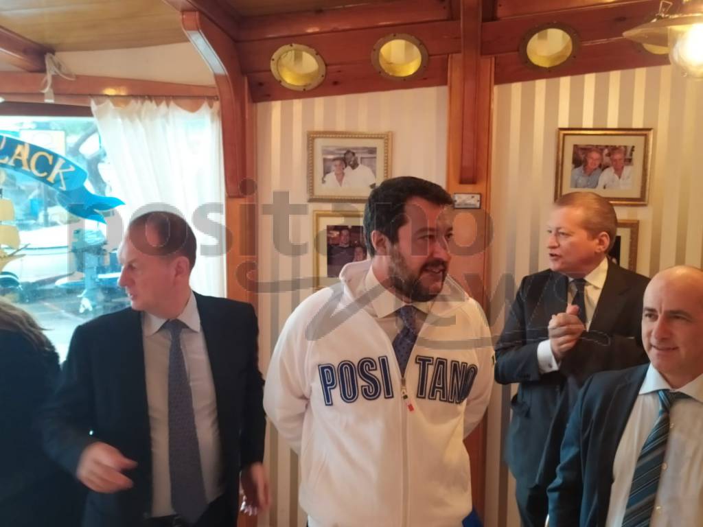 La visita di Matteo Salvini a Positano