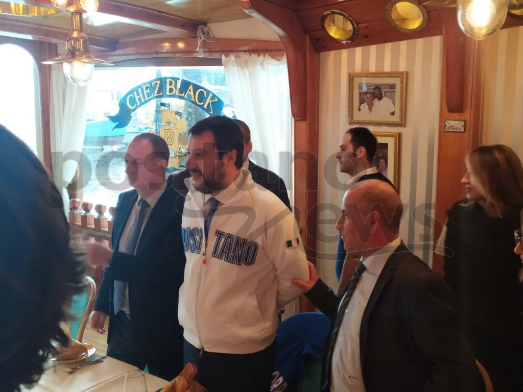 La visita di Matteo Salvini a Positano