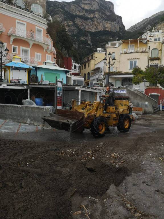 Maltempo a Positano 