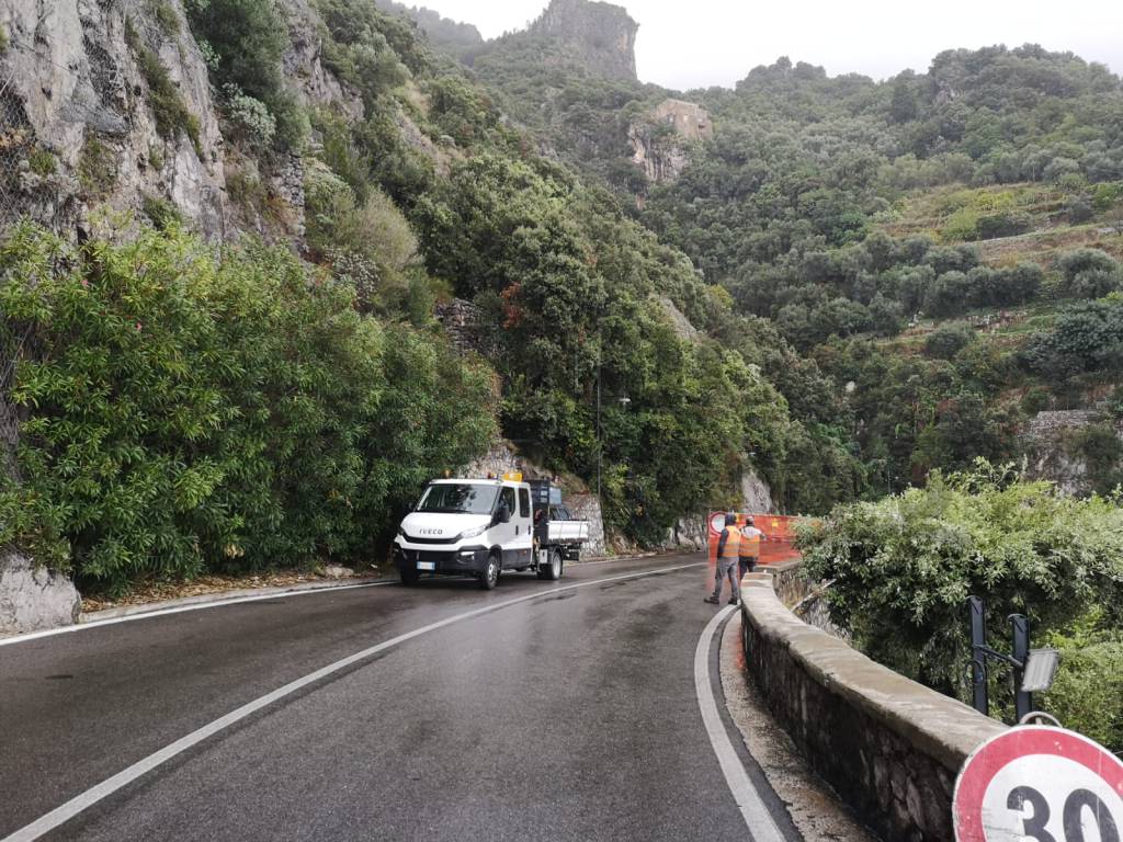 Positano. Strada chiusa: la situazione alle ore 14:00