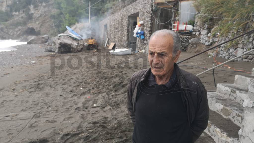 Spiaggia di Fornillo distrutta dalle onde