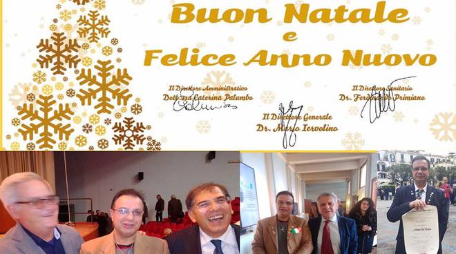 ASL Salerno-Regione Campania: i graditi auguri di Buon Natale 2019 e Felice Anno 2020 che il Cav. N. H. Don Attilio De Lisa ha ricevuto dalla Direzione Generale.