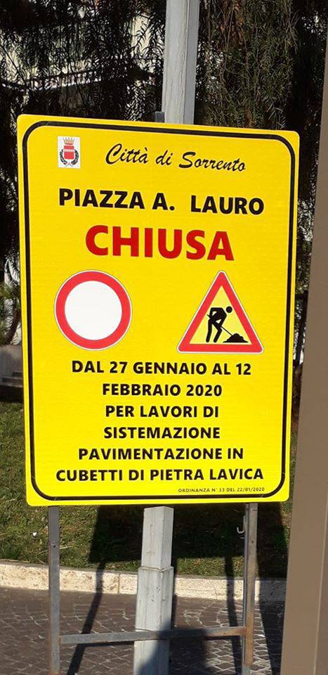 Lavori in Piazza Lauro