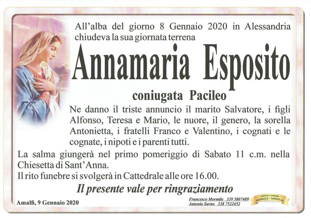 lutto annamaria esposito