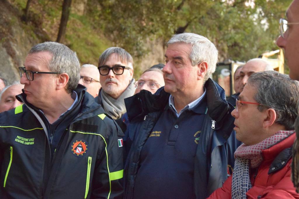 Minori Il capo dipartimento della  Protezione Civile Nazionale  Angelo Borrelli in visita in Costa d'Amalfi sui l