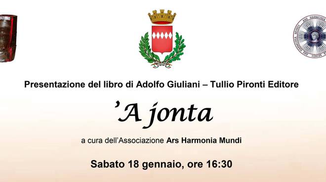 presentazione libro a jonta copertina