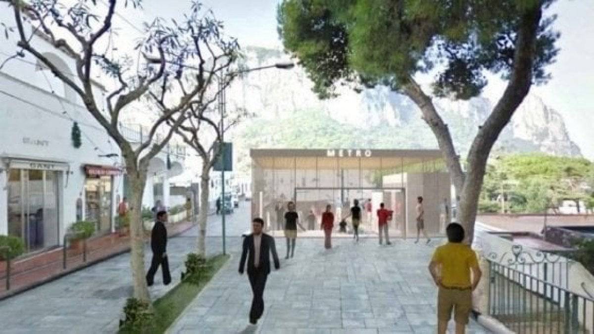 Capri progetto stazione funicolare 