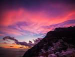 Positano. Tramonto di Carnevale rosso fuoco