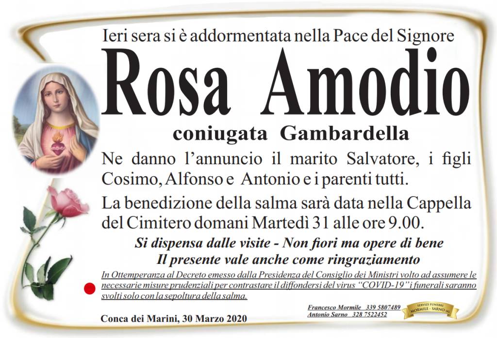 lutto rosa amodio