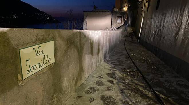 Positano, ecco gli interventi di sanificazione delle strade il 17 marzo