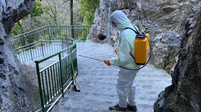 Positano, interventi di sanificazione anche a Montepertuso e Nocelle