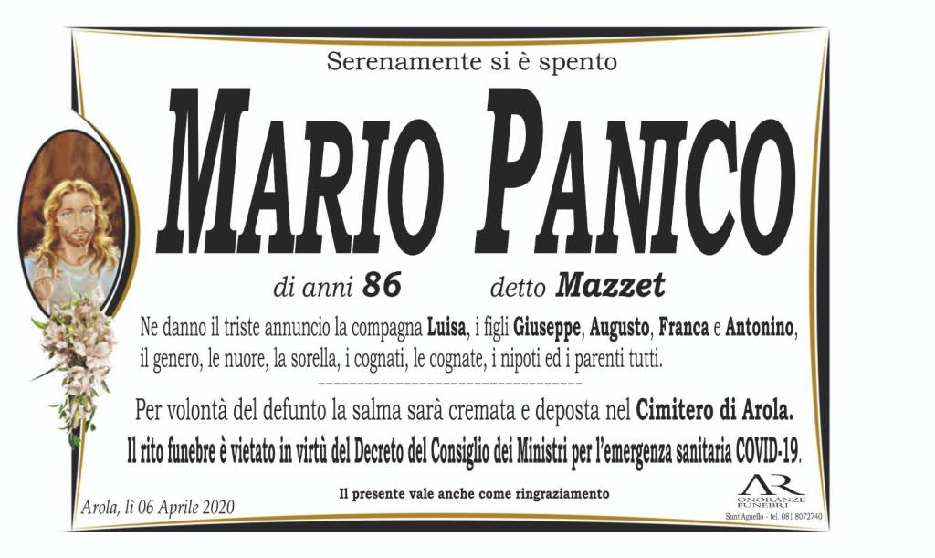 lutto mario panico