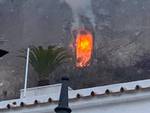 Positano. Incendio in una casa