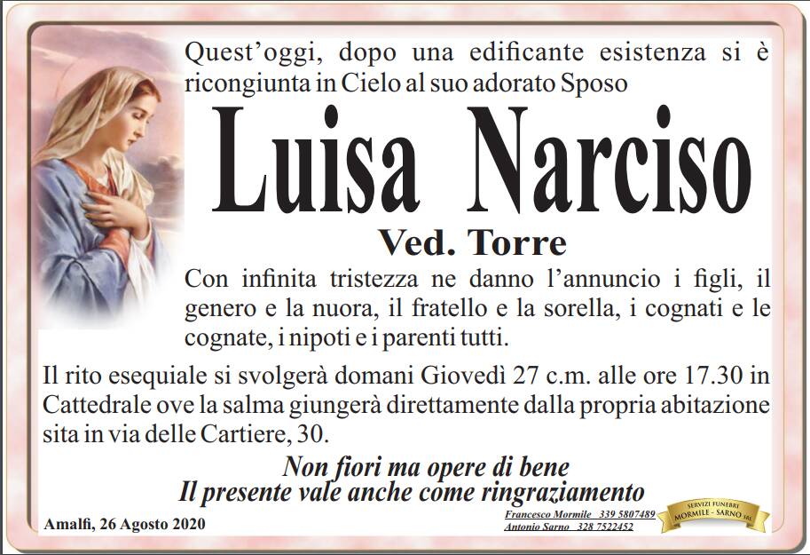 Amalfi. Ci lascia Luisa Narciso, vedova Torre