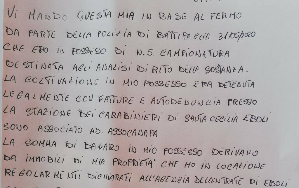 arresto battipaglia, precisazioni A.G.