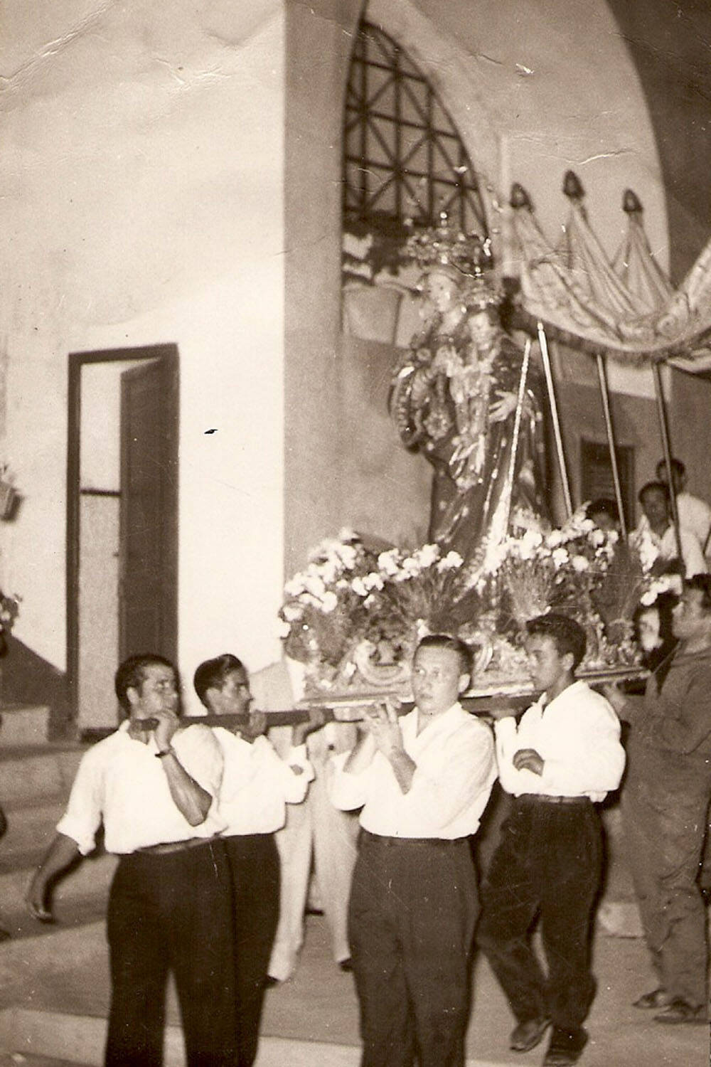 Positano foto storiche della festa dell'Assunta