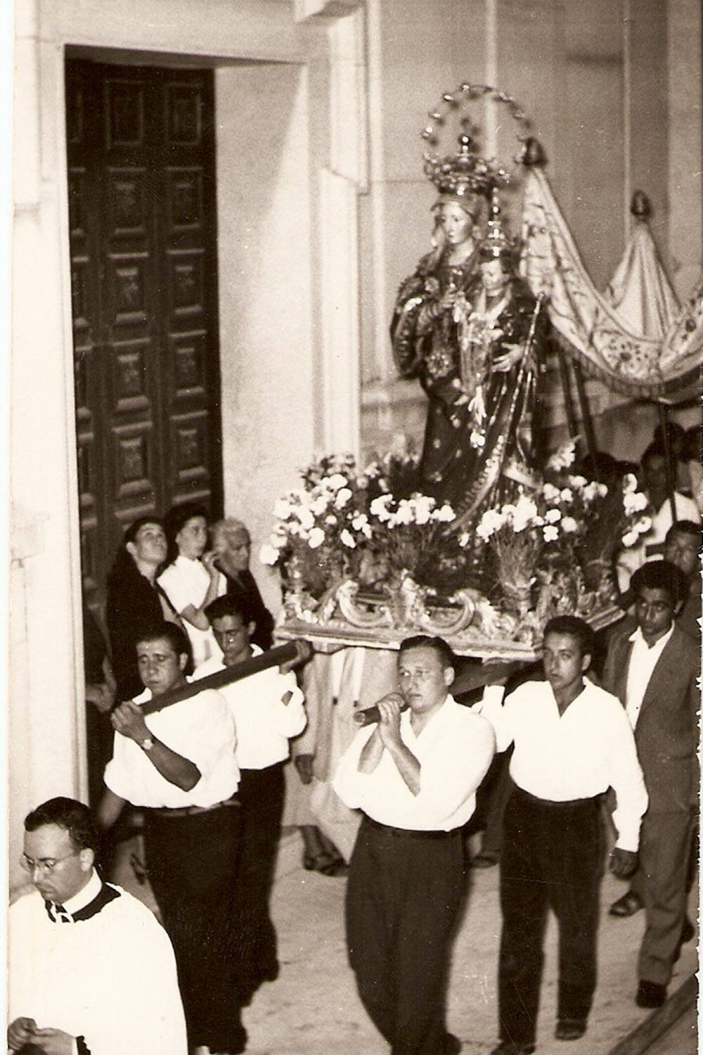 Positano foto storiche della festa dell'Assunta