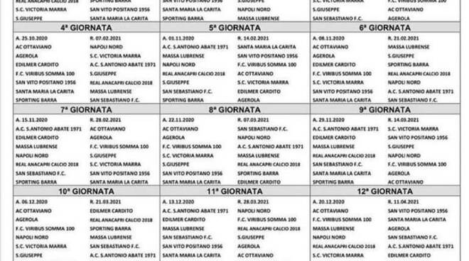 calendario promozione