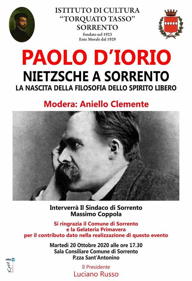 Cultura. Nietzsche a Sorrento, conferenza con il filosofo Paolo D'Iorio