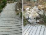 Massa Lubrense, Torca. Ignoti cementano abusivamente un tracciato trekking in via Salastra, la denuncia del WWF