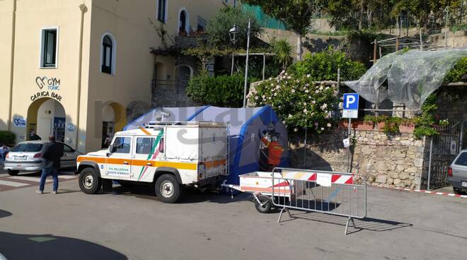 Praiano. Tamponi in corso grazie al supporto della Millennium di Amalfi