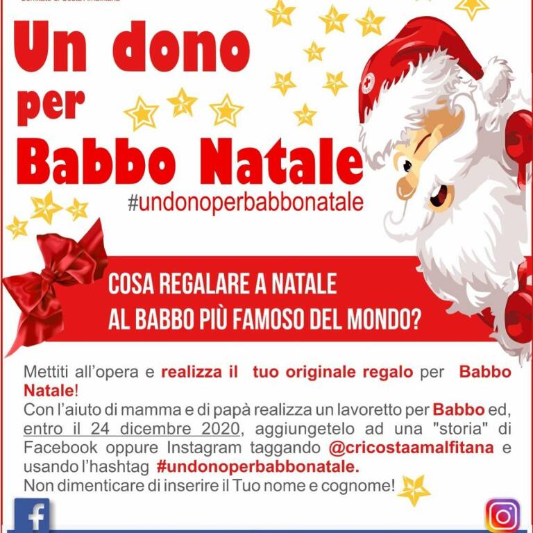 Costiera Amalfitana, il progetto dei giovani della Croce Rossa: "Un dono per Babbo Natale"