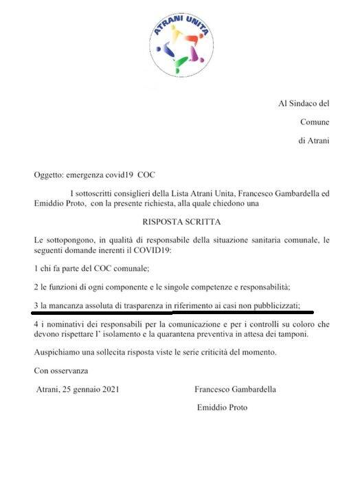 Atrani, replica alla minoranza: "La matematica non è un'opinione"