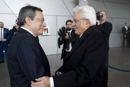 Mario Draghi con Mattarella