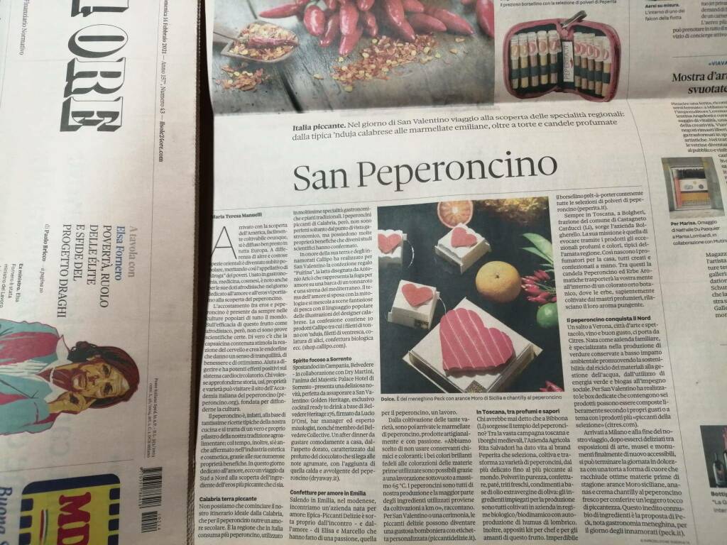 Peperoncino sul Sole 24 Ore