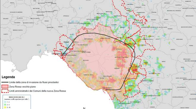 Piano emergenza Vesuvio, pubblicate le nuove zone rosse